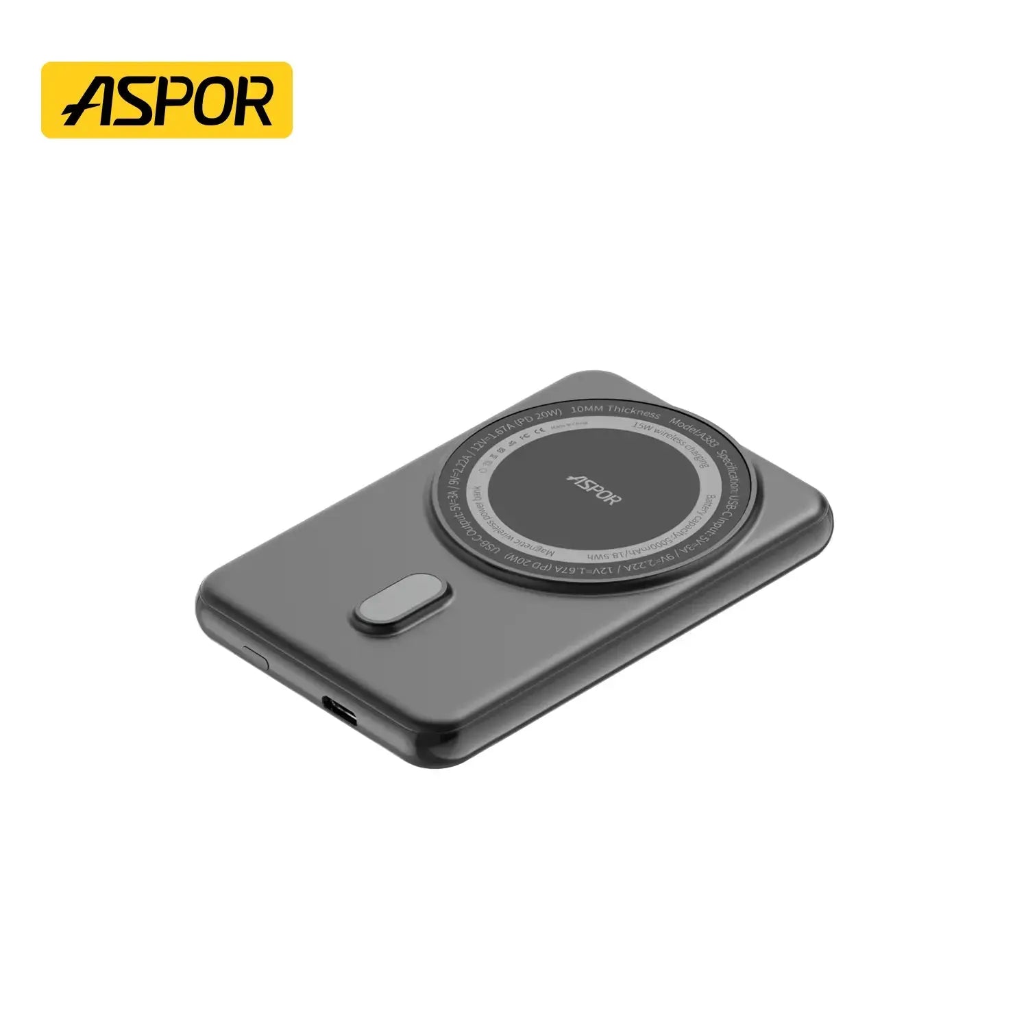 Aspor A385 10000mAh 20W MagSafe Wireless Portable Power Bank | Price in Pakistan | Techcooked.pk