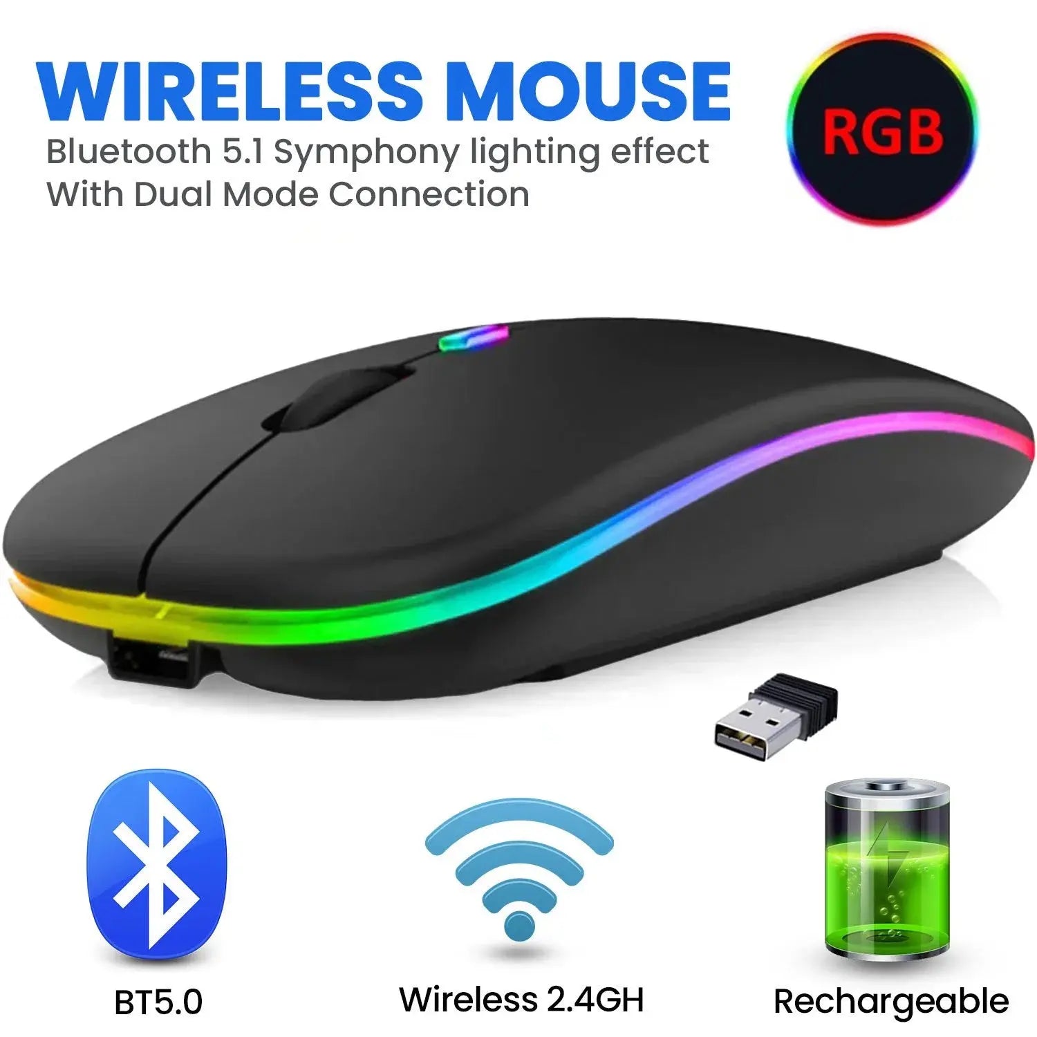 HP W10 Wireless RGB Bluetooth Rechargeable Slim Mouse Price in Pakistan | Techcooked.pk
