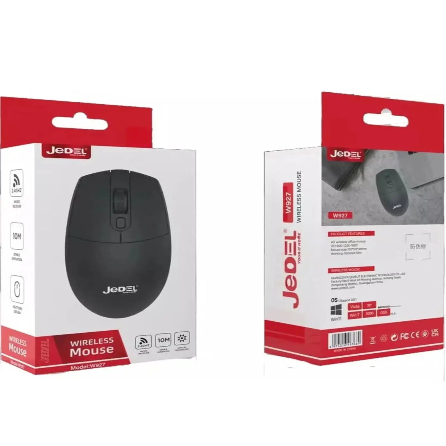 JEDEL W927 Wireless Mouse Optical Sensor 1600 DPI Adjustable – Best Price in Pakistan | Techcooked.pk