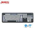 JEDEL WKB104 Dual-Mode Wireless Keyboard (Bluetooth + 2.4GHz) with Control Knob | Best Price in Pakistan | Techcooked.pk