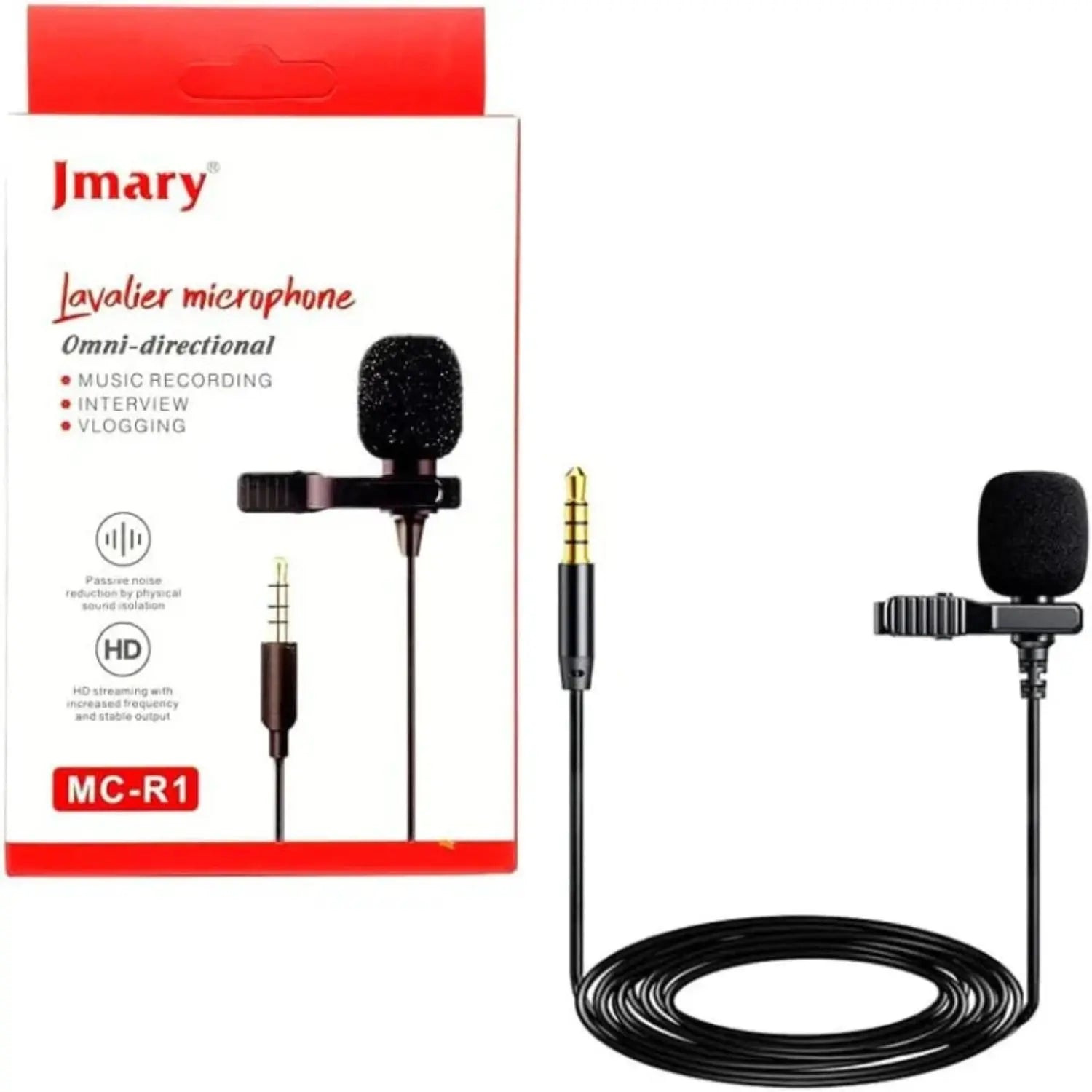 JMARY MC-R1 3.5mm Professional Lavalier Microphone for Mobiles &amp; Laptop – Best Price in Pakistan | Techcooked.pk