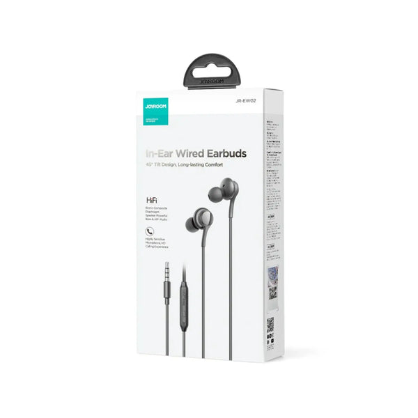 JOYROOM JR-EW02 Wired Series In-Ear Earbuds – Black | Price in Pakistan | Techcooked.pk