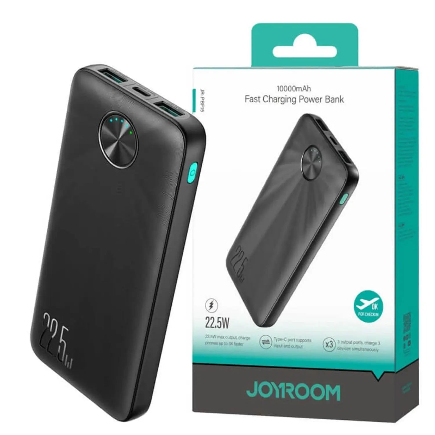 JOYROOM JR-PBF15 10000mAh 22.5W LED Fast Charging Power Bank | Price in Pakistan | Techcooked.pk