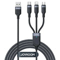 Joyroom S-1T3018A18 Multi-Use 3.5A USB-A to Lightning + Type-C + Micro 3-in-1 Data Cable 1.2M Black – Price in Pakistan | Techcooked.pk