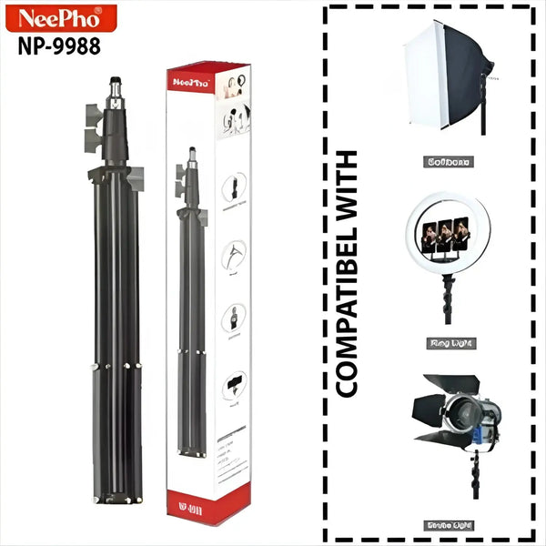 NeePho NP-9988 9 Feet Heavy Duty Light Stand for Photography Strobe Flash Lighting Price in Pakistan | Techcooked.pk