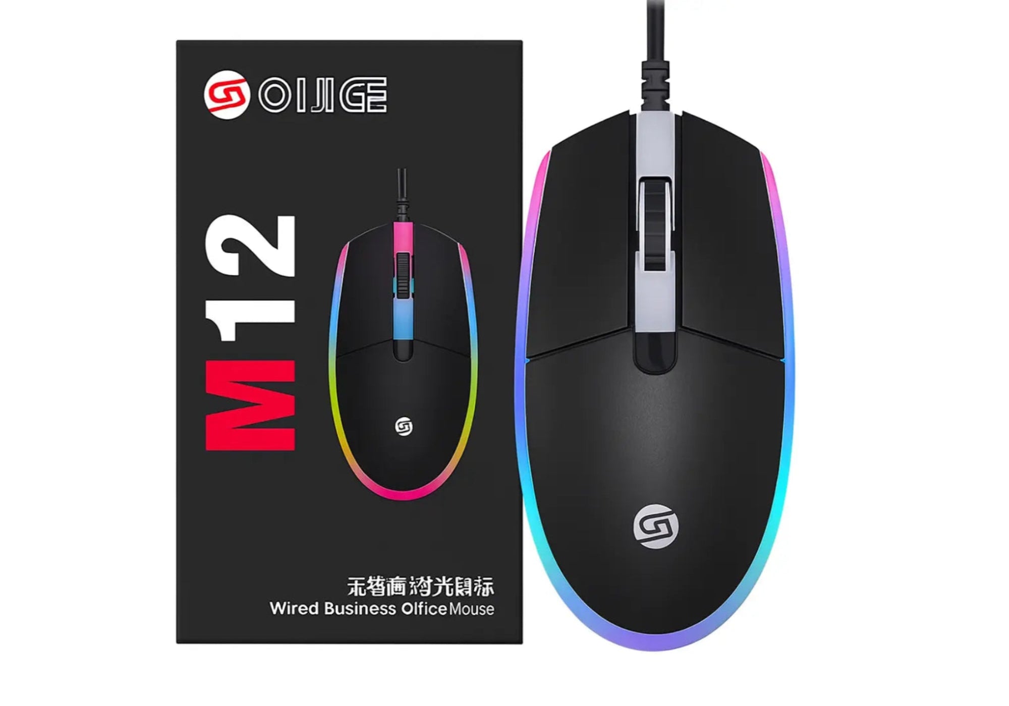 OIJIGE M12 Wired RGB Gaming Illuminated Version Mouse | Best Price in Pakistan | Techcooked.pk