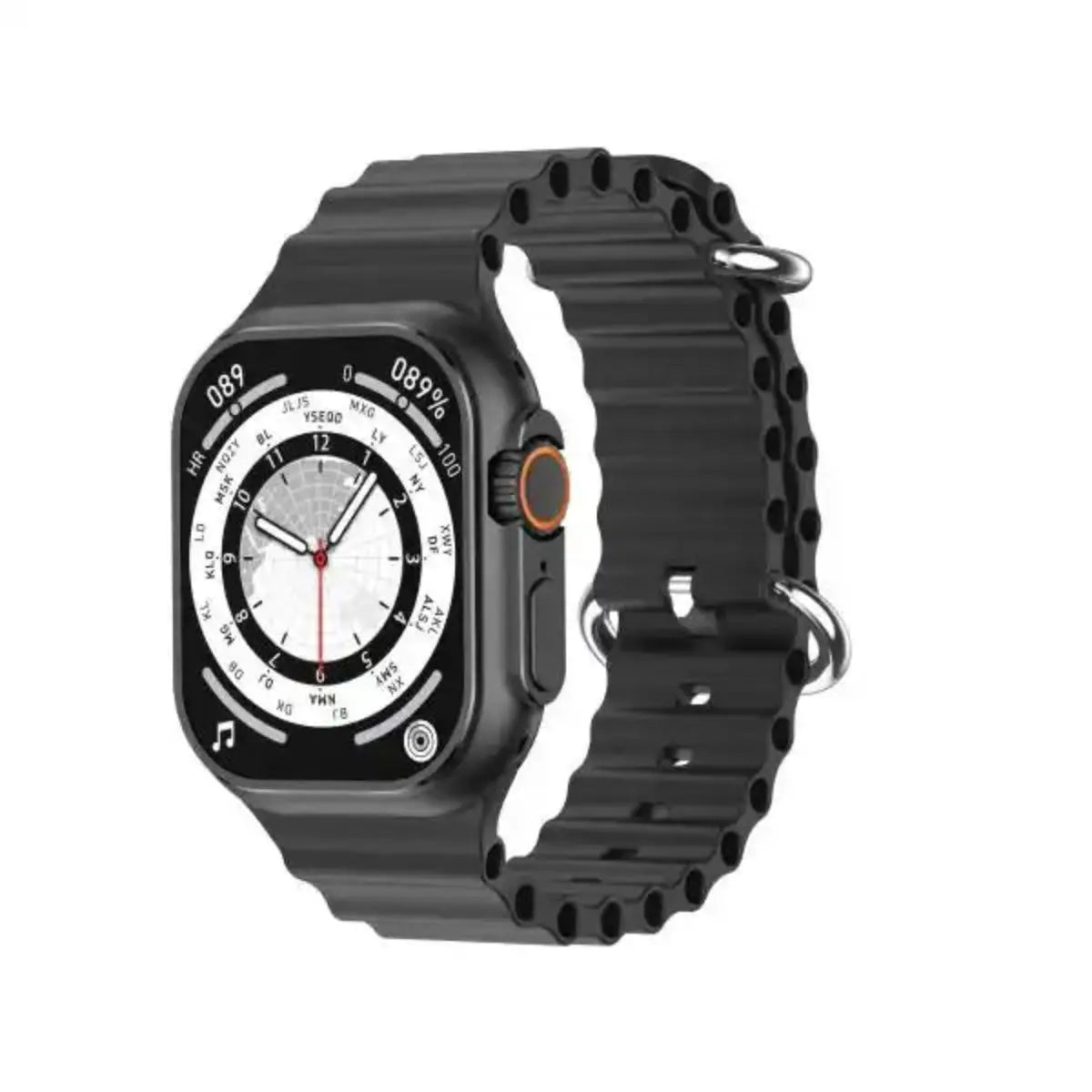 ULTRA V2 New Fashion 2.2” Large Screen Smart Watch – 4 Straps, WearFit Pro App – Black/Orange | Best Price in Pakistan | Techcooked.pk