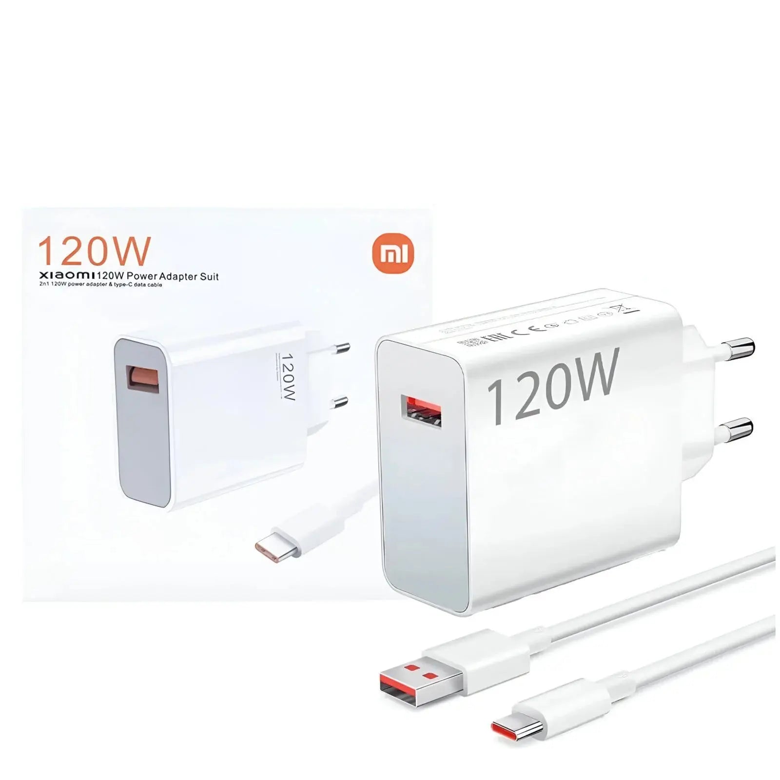 Xiaomi 120W EU Plug QC 3.0 Fast Quick Wall Charger With Cable – Price in Pakistan | Techcooked.pk