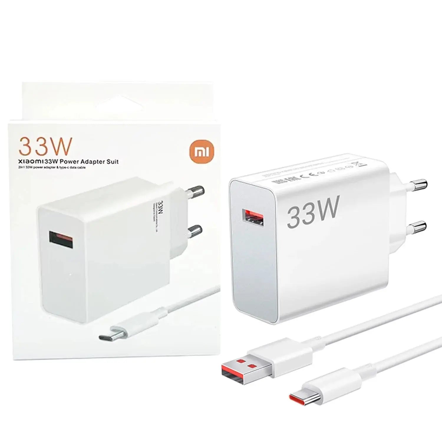 Xiaomi 33W EU Plug QC 3.0 Fast Quick Wall Charger With Cable – Price in Pakistan | Techcooked.pk