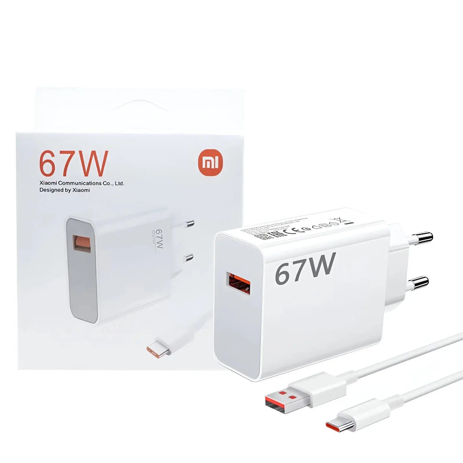Xiaomi 67W EU Plug QC 3.0 Fast Quick Wall Charger With Cable – Price in Pakistan | Techcooked.pk
